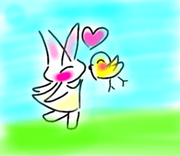 Rabbittee and Duckee sticker #11480992