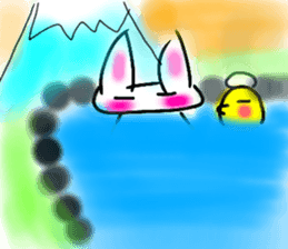 Rabbittee and Duckee sticker #11481006