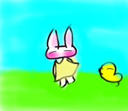Rabbittee and Duckee sticker #11481007