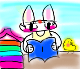 Rabbittee and Duckee sticker #11481009