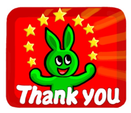 Color Usagi in English and Japanese sticker #11481345