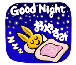 Color Usagi in English and Japanese sticker #11481357