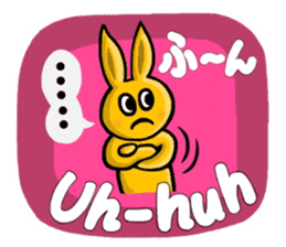 Color Usagi in English and Japanese sticker #11481358