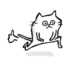 A sticker of round eyes cat sticker #11482416