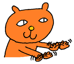 Orange crazy cat3 sticker #11482697