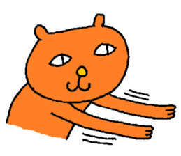 Orange crazy cat3 sticker #11482699
