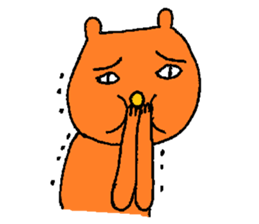 Orange crazy cat3 sticker #11482700