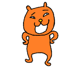 Orange crazy cat3 sticker #11482702