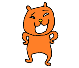 Orange crazy cat3 sticker #11482702