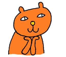 Orange crazy cat3 sticker #11482703