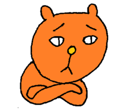 Orange crazy cat3 sticker #11482707