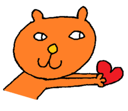 Orange crazy cat3 sticker #11482710