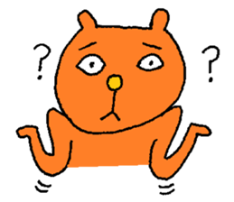 Orange crazy cat3 sticker #11482715