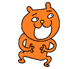 Orange crazy cat3 sticker #11482717