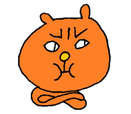 Orange crazy cat3 sticker #11482718