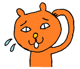 Orange crazy cat3 sticker #11482719