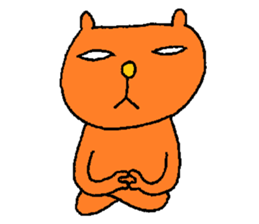 Orange crazy cat3 sticker #11482720