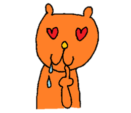 Orange crazy cat3 sticker #11482724