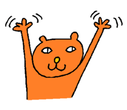 Orange crazy cat3 sticker #11482732