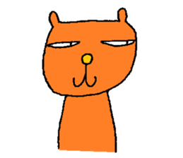 Orange crazy cat3 sticker #11482733