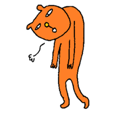Orange crazy cat3 sticker #11482734