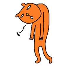 Orange crazy cat3 sticker #11482734