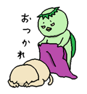 Neko and Kappa-chan sticker #11483138