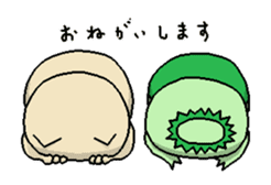 Neko and Kappa-chan sticker #11483139