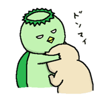 Neko and Kappa-chan sticker #11483140