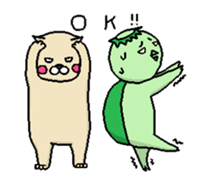 Neko and Kappa-chan sticker #11483146