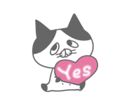 uzakawa drooping eyes cat4 sticker #11484152