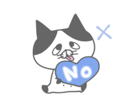 uzakawa drooping eyes cat4 sticker #11484153