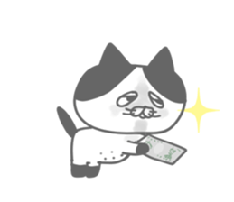 uzakawa drooping eyes cat4 sticker #11484157