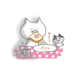 uzakawa drooping eyes cat4 sticker #11484165