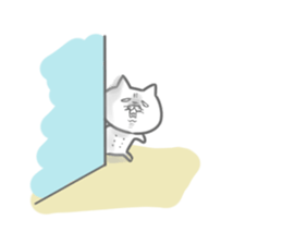 uzakawa drooping eyes cat4 sticker #11484172