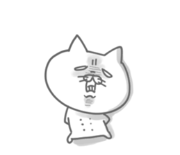 uzakawa drooping eyes cat4 sticker #11484173