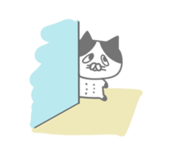 uzakawa drooping eyes cat4 sticker #11484175