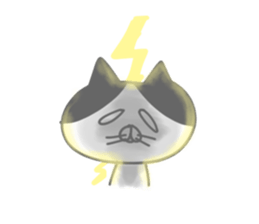 uzakawa drooping eyes cat4 sticker #11484176