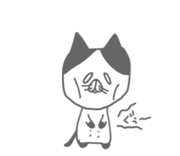 uzakawa drooping eyes cat4 sticker #11484184