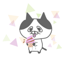 uzakawa drooping eyes cat4 sticker #11484185