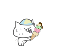 uzakawa drooping eyes cat4 sticker #11484186