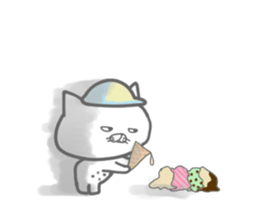 uzakawa drooping eyes cat4 sticker #11484187