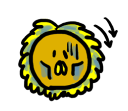 Sunflower Lion! sticker #11484576