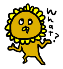 Sunflower Lion! sticker #11484590