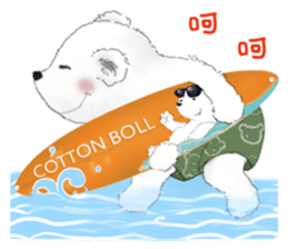 Cotton Ball and little rabbit2 sticker #11484674