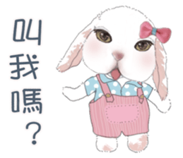 Cotton Ball and little rabbit2 sticker #11484705