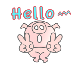 English Talk ! PINK Pig ! sticker #11485474