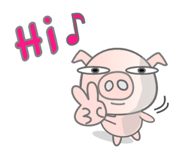 English Talk ! PINK Pig ! sticker #11485494