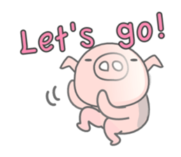 English Talk ! PINK Pig ! sticker #11485497