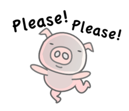 English Talk ! PINK Pig ! sticker #11485501